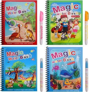 Kids Water Drawing Magic Book | No Ink | No messy Walls | Reusable