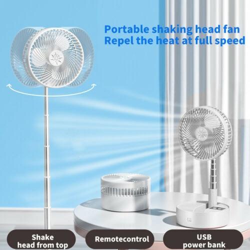 4612 Silent and Portable High Speed Foldable Table Fan with USB Charging Feature - 