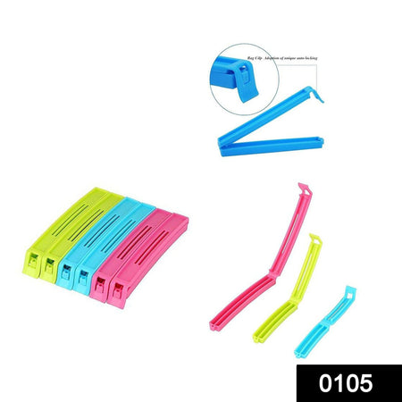 0105 Plastic Snack Bag Clip Sealer Set (18 Pcs, Multicolour) - 