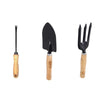 7410 3 Piece Gardening Tool Set Mini Wood Handle Cultivator, Gardening Trowel, Garden Forks - 