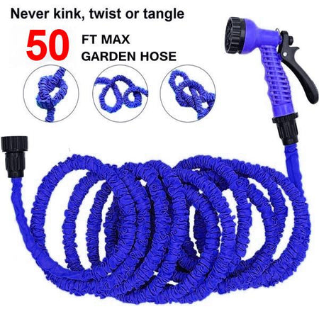 0502 -50 Ft Expandable Hose Pipe Nozzle For Garden Wash Car Bike With Spray Gun - 