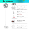 4612 Silent and Portable High Speed Foldable Table Fan with USB Charging Feature - 