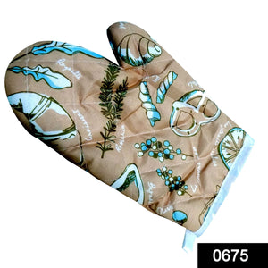 0675 Heat Resistant Non-Slip Oven Mitts/Gloves (1pc) - 