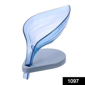 1097 Leaf Shape Soap Box Self Draining Bathroom Soap Holder - 