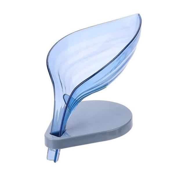 1097 Leaf Shape Soap Box Self Draining Bathroom Soap Holder - 