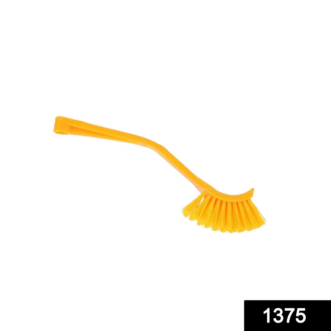 1375 Plastic Wash Basin/Toilet Seat Cleaning Brush (Multicolour) - 