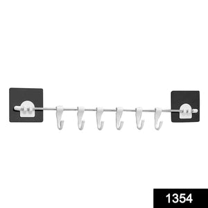1354 Plastic Sticker Self Adhesive Multipurpose Hanger Hooks - 