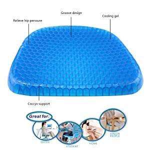 0219 Cushion Seat Flex Pillow, Gel Orthopedic Seat Cushion Pad (Egg Sitter) - 