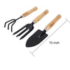 0542 Gardening Tools - Hand Cultivator, Big Trowel, Garden Fork (Set of 3) - 