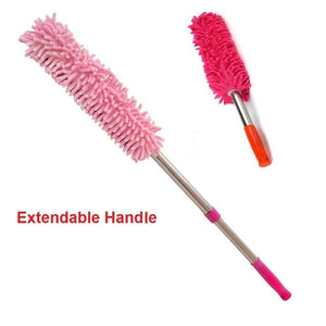 0707 Multipurpose Microfiber Cleaning Duster With Extendable Telescopic Wall Hanging Handle - 