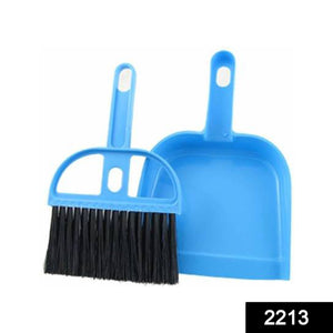 2213 Mini Dustpan with Brush Broom Set for Multipurpose Cleaning - 2 pcs - 