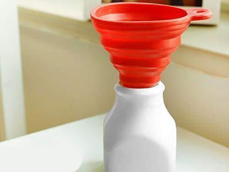 1078 Foldable Silicone Funnel for Kitchen Uses - 