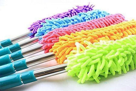 0707 Multipurpose Microfiber Cleaning Duster With Extendable Telescopic Wall Hanging Handle - 