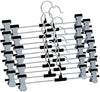 7202 Hangers with 2-Adjustable Anti-Rust Clips (Pack of 12) - 