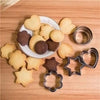 0813 Cookie Cutter Stainless Steel Cookie Cutter with Shape Heart Round Star and Flower (12 Pieces) - 