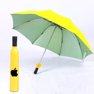 1623 Stylish Umbrella Folding Plastic Wine Bottle Deco Umbrella (Multicolor) - 
