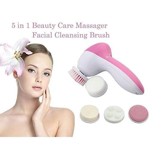 0340 -5-in-1 Smoothing Body & Facial Massager (Pink) - 
