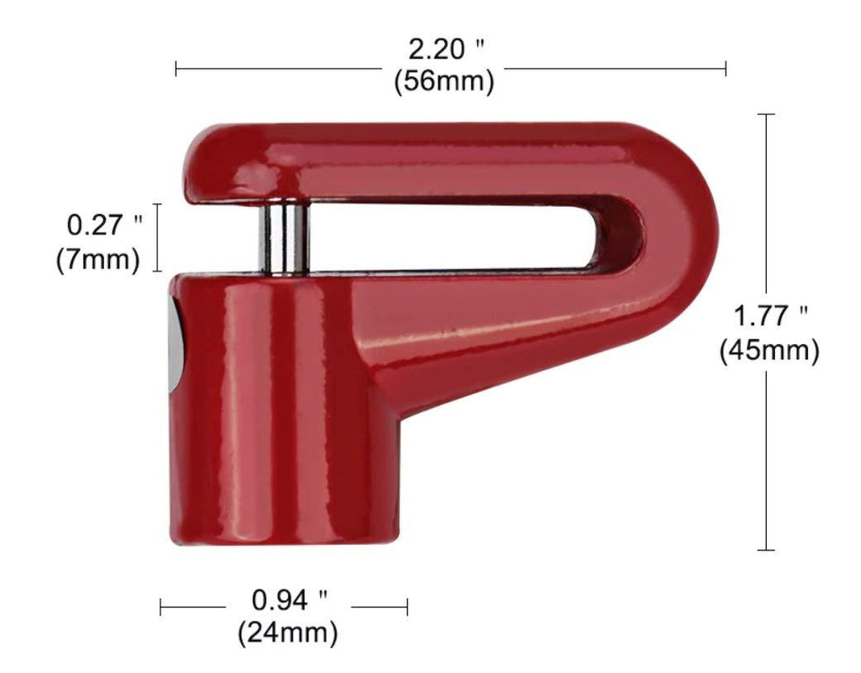 1514 Wheel Padlock Disc Lock Security for Motorcycles Scooters Bikes - 