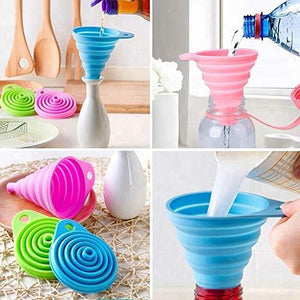 1115 Silicone Collapsible Funnel Kitchen for Flexible Extension - 