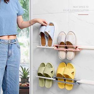 1122 Multifunction Folding Slippers/Shoes Hanger Organizer Rack - 