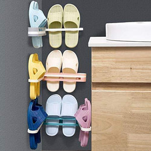1122 Multifunction Folding Slippers/Shoes Hanger Organizer Rack - 