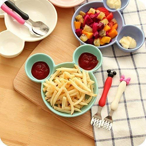 0843 Mickey Shaped Kids/Snack Serving Sectioned Plate - 