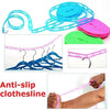 0190 Clothesline Drying Nylon Rope with Hooks - 