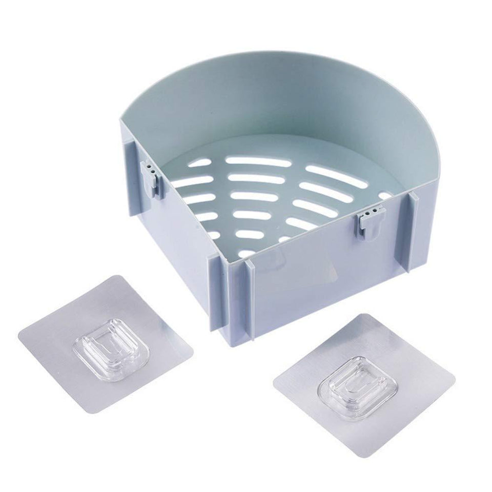1099 Plastic Multipurpose Kitchen Bathroom Shelf Wall Holder Storage Rack - 
