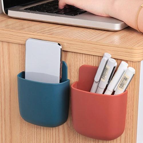 1374 Wall Mounted Storage Case with Mobile Phone Charging Port Plug Holder - Pack of 4 Pcs - 