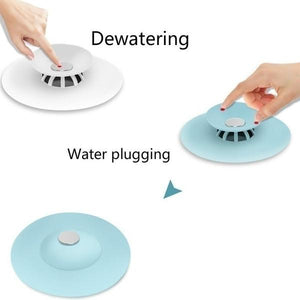 1163 Creative 2-in-1 Silicone Sewer Sink Sealer Cover Drainer (multicolour) - 