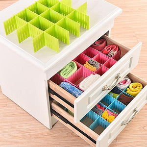 1164 Plastic Grid Drawer Divider Household Storage Strips (Pack of 8) - 