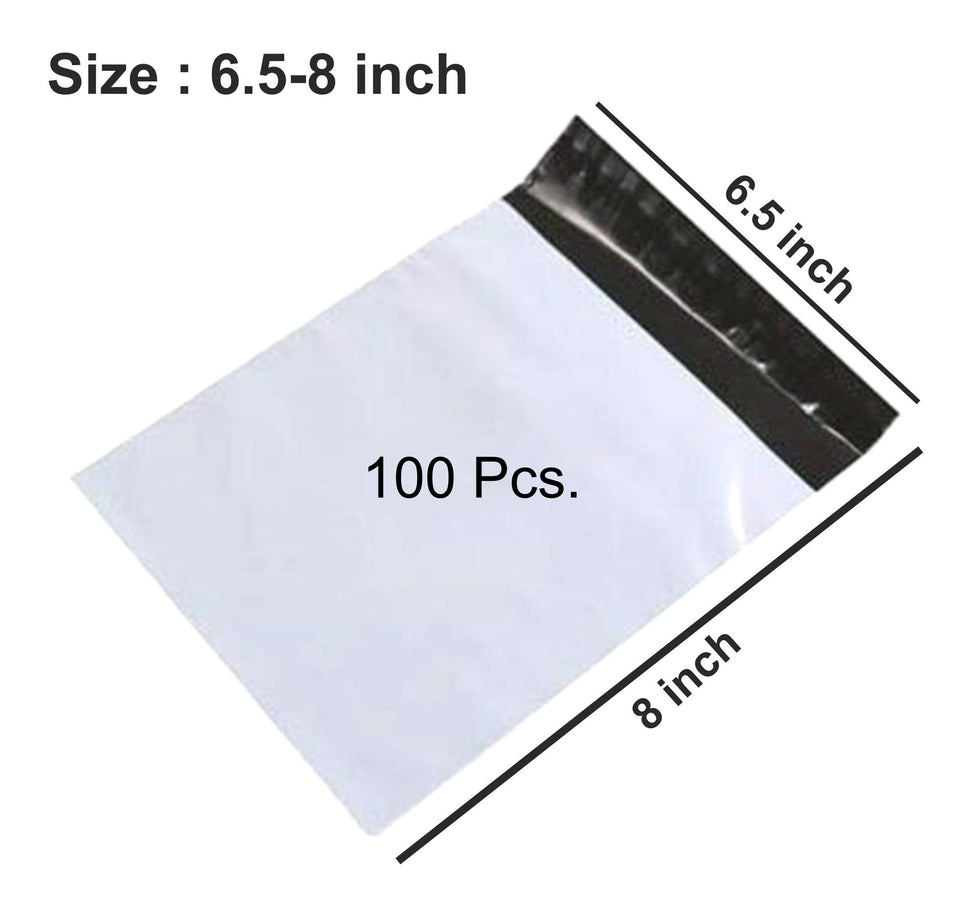 0900 Tamper Proof Courier Bags(6.5X08 PLAIN 180 POD M1) - 100 pcs - 