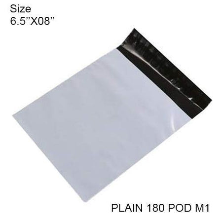 0900 Tamper Proof Courier Bags(6.5X08 PLAIN 180 POD M1) - 100 pcs - 