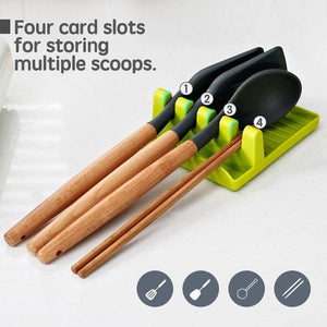 2417 4 Slots Cooking Utensil Heat Resistant Cooking Spatula Holder - 