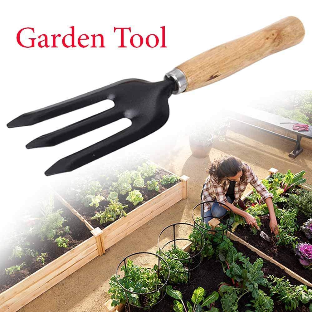 Hand held garden fork top