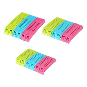 0105 Plastic Snack Bag Clip Sealer Set (18 Pcs, Multicolour) - 