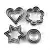 0813 Cookie Cutter Stainless Steel Cookie Cutter with Shape Heart Round Star and Flower (12 Pieces) - 