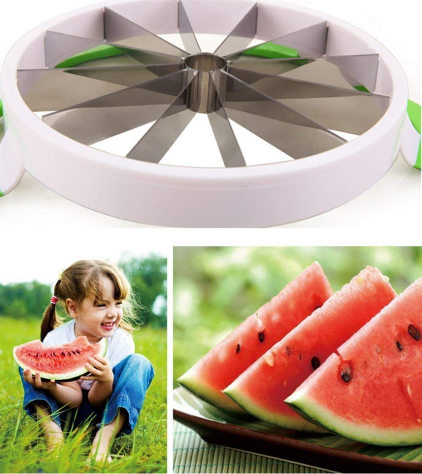 0848 Premium Watermelon Slicer/Cutter with Large Stainless Steel Blades - 