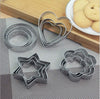 0813 Cookie Cutter Stainless Steel Cookie Cutter with Shape Heart Round Star and Flower (12 Pieces) - 