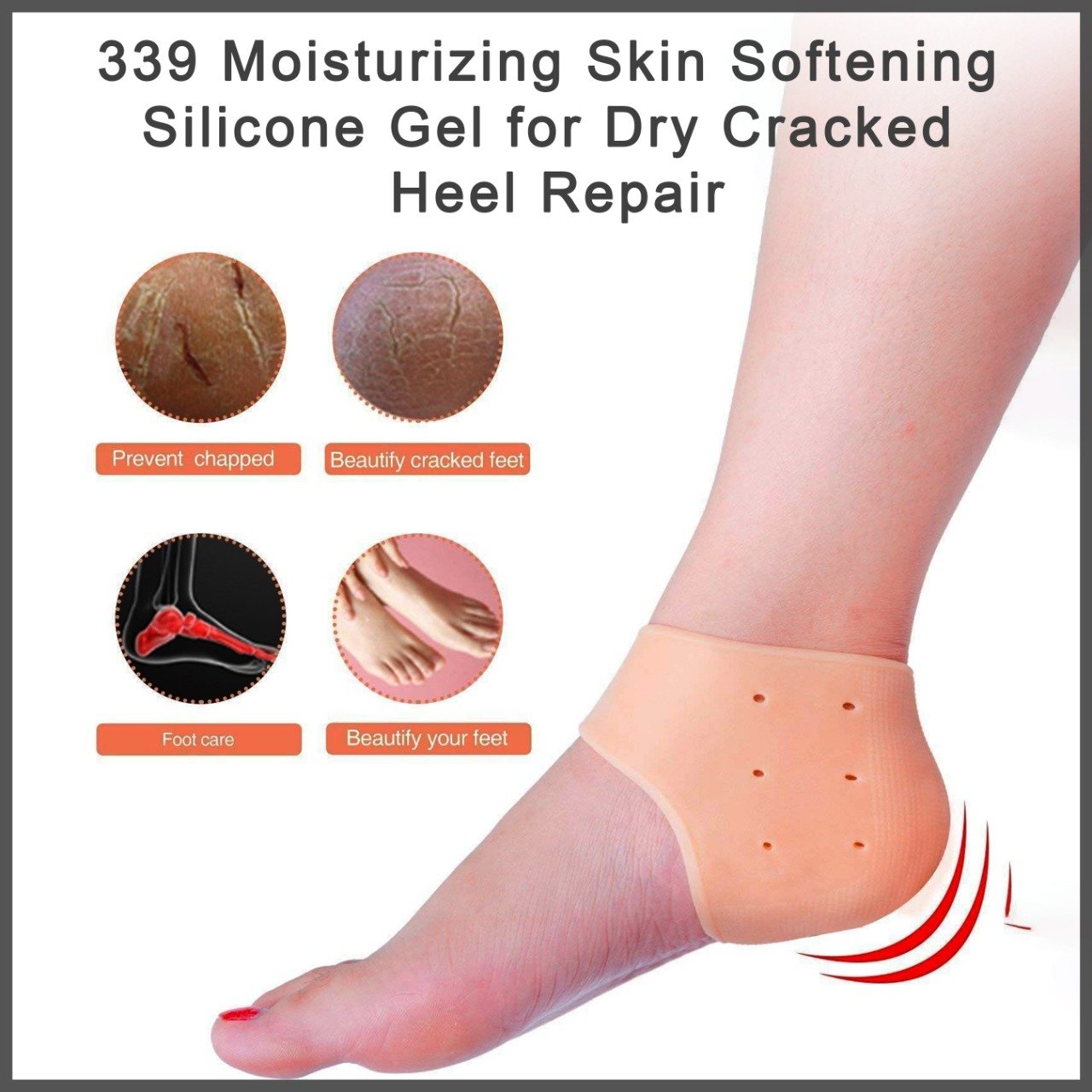 Nayanaulo.com - Moisturizing Anti Crack Silicon Socks Rs 699/- Silicone  moisturizing gel Heel Socks for cracked heel Protect heel from painful  irritation, spur, shoe sore, blisters, calluses and getting dry which causes