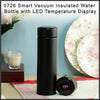 0726 Smart Vacuum Insulated Water Bottle with LED Temperature Display - 
