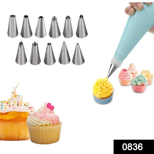 0836 12 Piece Cake Decorating Set of Measuring Cup Oil Basting Brush - 