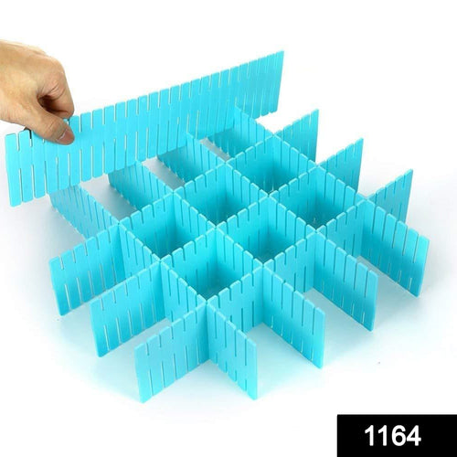 1164 Plastic Grid Drawer Divider Household Storage Strips (Pack of 8) - 