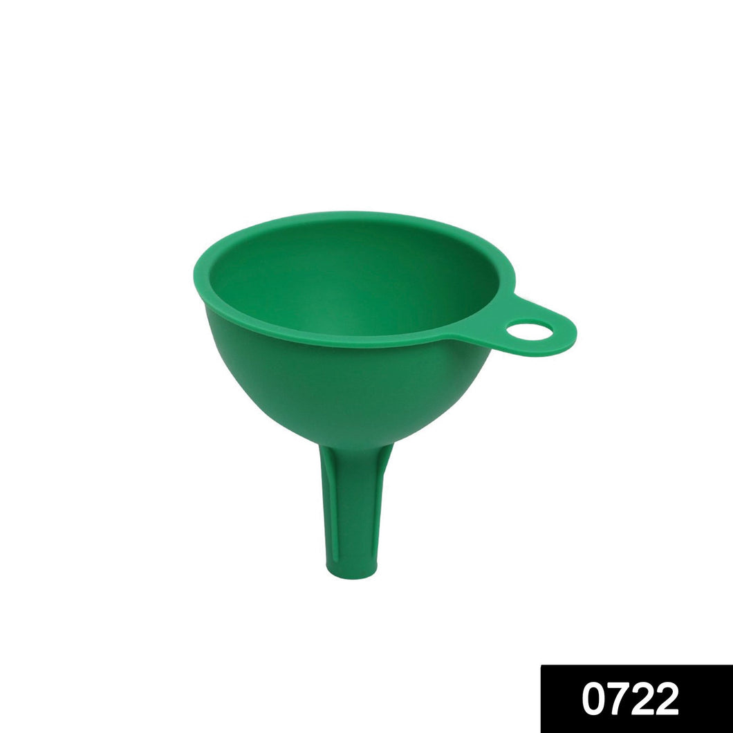 0722 Silicone Funnel For Pouring Oil, Sauce, Water, Juice And Small Food-Grains - 