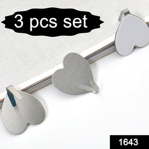 1643 Multipurpose Stainless Steel Adhesive Hooks - 