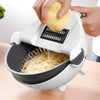 2161 10 in 1 Multifunctional Vegetable Fruits Cutter/Slicer Shredder with Rotating Drain Basket - 
