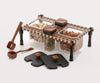 2174 Multipurpose Rajwadi Style Spice & Pickle Jar Set 4 Containers with 2 spoons - 