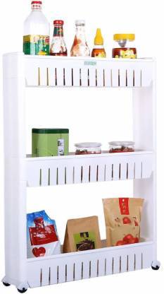 2173 Multipurpose 3 Layer Slim Side Space Saving Storage Organizer Rack Shelf - 